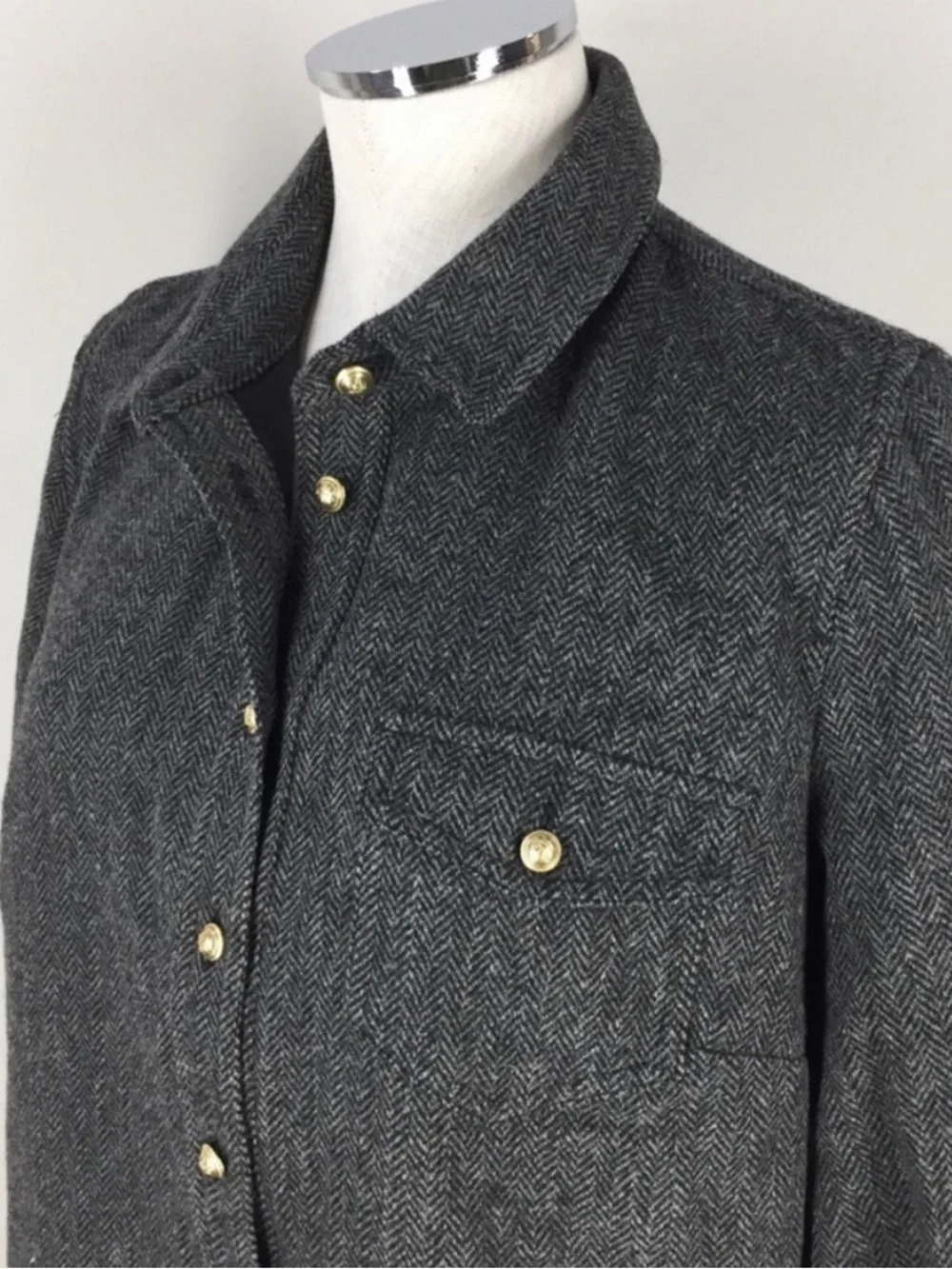 J.Crew 100% Wool Herringbone Shirt Dress NWT Size 0 Petite
